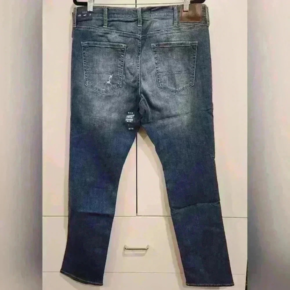 Men's Hollister Advanced Stretch Skinny Fit Distressed Blue Jeans Sz 36×32 - Picture 2 of 8